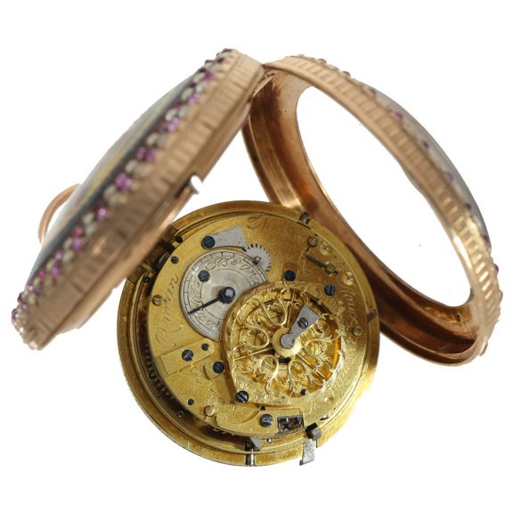 Austrian gold and enamel museum quality verge watch Circa 1780 Austrian gold and enamel museum quality verge watch Circa 1780