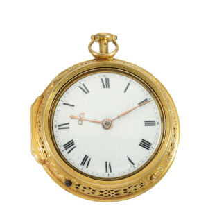English 22 carat repoussé verge pocket watch Circa 1705
