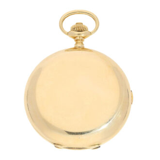 Swiss gold hunting cased quarter repeater Circa 1910 Swiss gold hunting cased quarter repeater Circa 1910