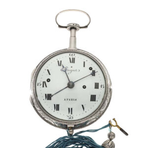 French silver cased coach clock in excellent condition Circa 1790
