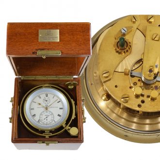 German brass marine chronometer in rare original condition Circa 1965