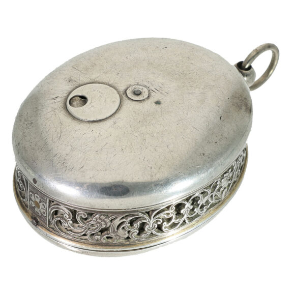 German silver early oval puritanical verge watch Circa 1625 German silver early oval puritanical verge watch Circa 1625