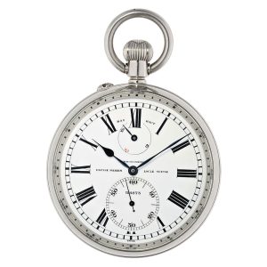Swiss steel deck chronometer with power reserve Circa 1943