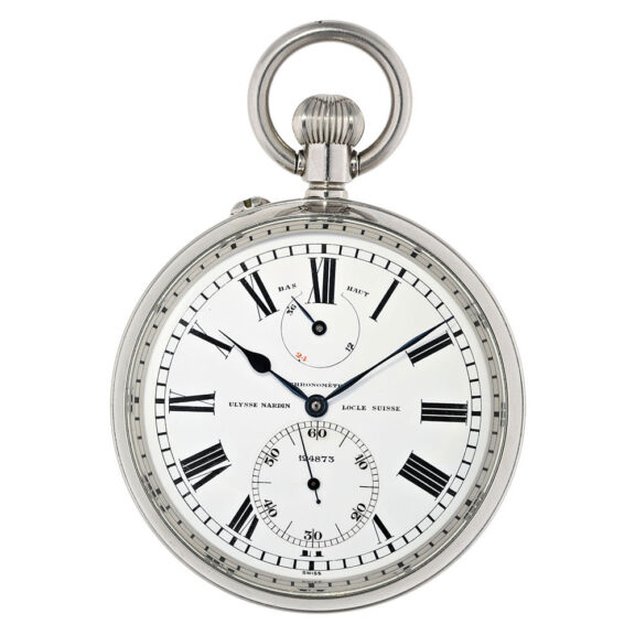 Swiss steel deck chronometer with power reserve Circa 1943