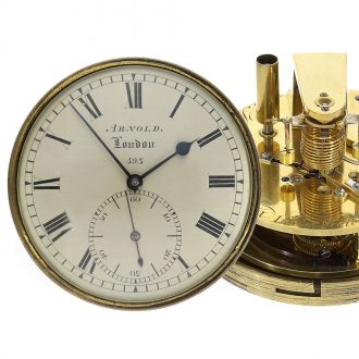 Important English brass marine box chronometer Circa 1824