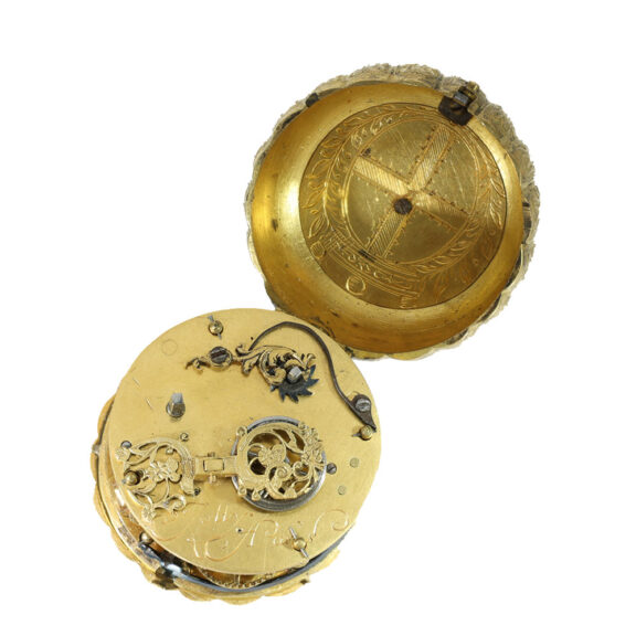 French rock crystal pendant watch with stackfreed Circa 1635 French rock crystal pendant watch with stackfreed Circa 1635