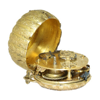 French rock crystal pendant watch with stackfreed Circa 1635