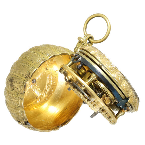 French rock crystal pendant watch with stackfreed Circa 1635 French rock crystal pendant watch with stackfreed Circa 1635