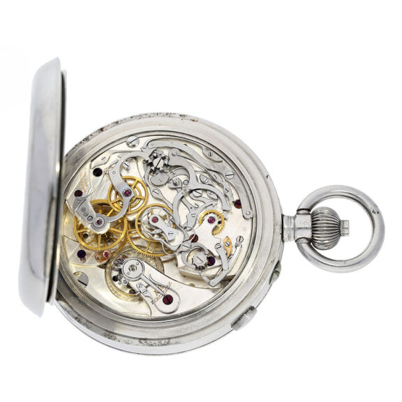 Swiss rare steel split seconds Deck Chronometer Circa 1940 Swiss rare steel split seconds Deck Chronometer Circa 1940