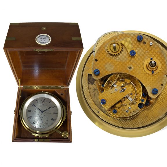 Fine English chronometer with eight day movement Circa 1920 Fine English chronometer with eight day movement Circa 1920