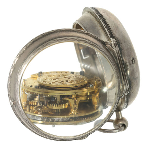 English silver astronomical watch with six complications Circa 1690 English silver astronomical watch with six complications Circa 1690
