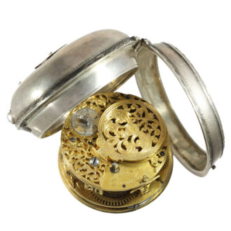 English silver astronomical watch with six complications Circa 1690