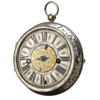 Heavy French open faced oignon pocket watch Circa 1700