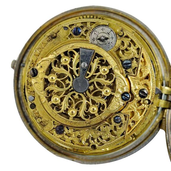 Heavy French open faced oignon pocket watch Circa 1700 Heavy French open faced oignon pocket watch Circa 1700