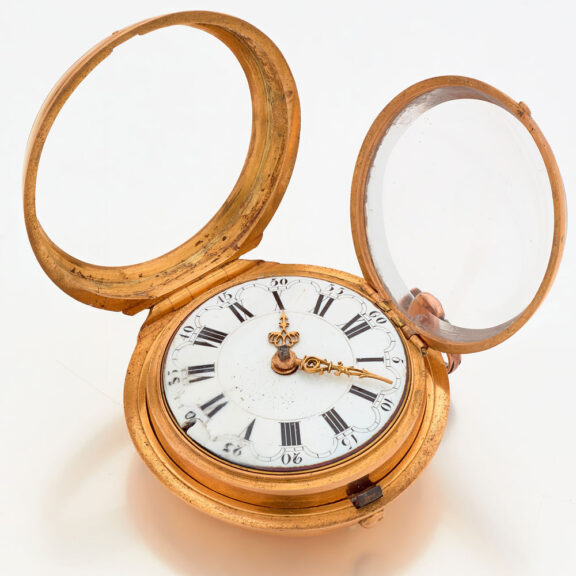 Dutch verge pocket watch in 22k gold pair cases Circa 1763 Dutch verge pocket watch in 22k gold pair cases Circa 1763