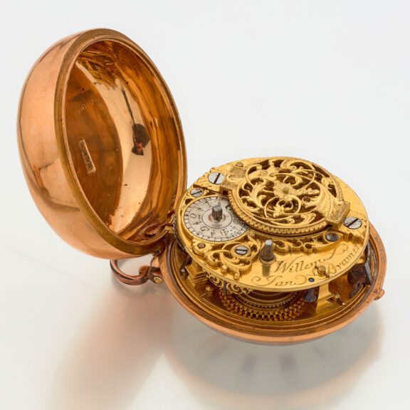 Dutch verge pocket watch in 22k gold pair cases Circa 1763 Dutch verge pocket watch in 22k gold pair cases Circa 1763