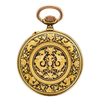 Swiss gold decorative neo-renaissance décor watch Circa 1895