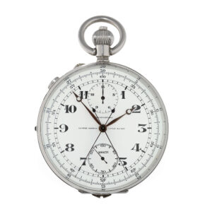 Swiss steel chronometer with split seconds chronograph Circa 1940