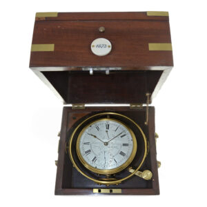 Fine English eight day power reserve deck chronometer Circa 1820