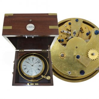 Fine English eight day power reserve deck chronometer Circa 1820