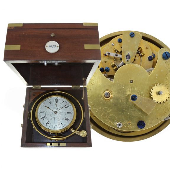 Fine English eight day power reserve deck chronometer Circa 1820 Fine English eight day power reserve deck chronometer Circa 1820