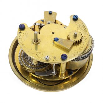 Fine English eight day power reserve deck chronometer Circa 1820