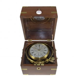 Fine English eight day power reserve deck chronometer Circa 1820