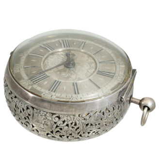 English silver carriage clock with transport box Circa 1700