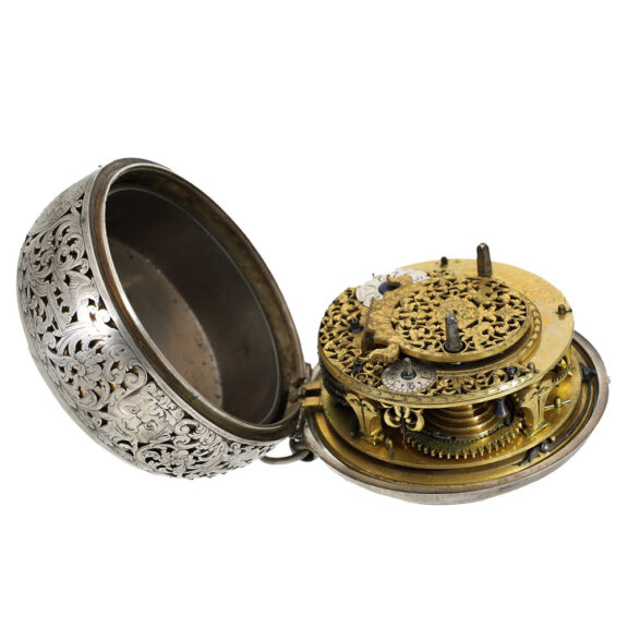 English silver carriage clock with transport box Circa 1700 English silver carriage clock with transport box Circa 1700