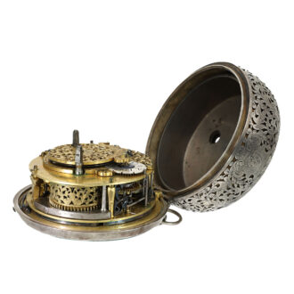English silver carriage clock with transport box Circa 1700