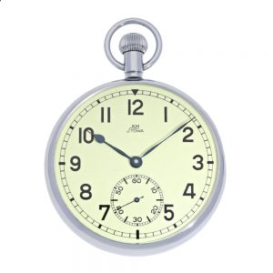 German chromed open faced military deck watch Circa 1940