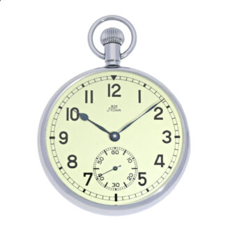 German chromed open faced military deck watch Circa 1940