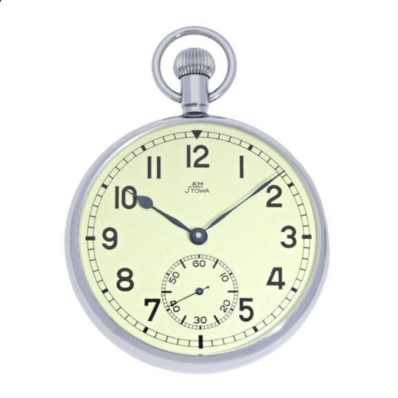 German chromed open faced military deck watch Circa 1940