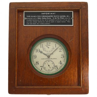 American marine chronometer from WWII with power reserve indicator Circa 1942