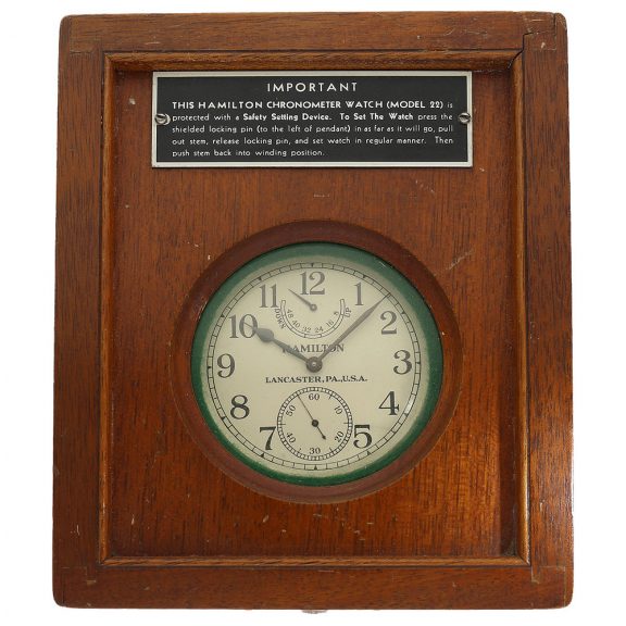 American marine chronometer from WWII with power reserve indicator Circa 1942