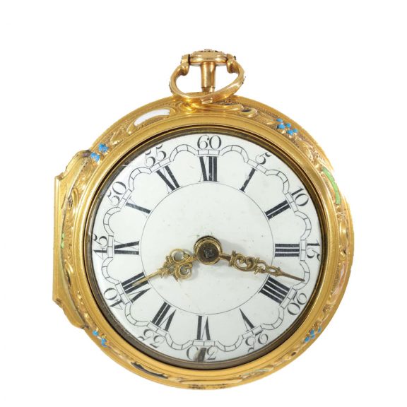 French gold and enamel verge for the Chinese market Circa 1790 French gold and enamel verge for the Chinese market Circa 1790