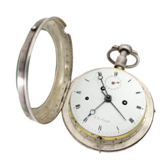Belgian French silver coach clock in excellent original condition Circa 1810