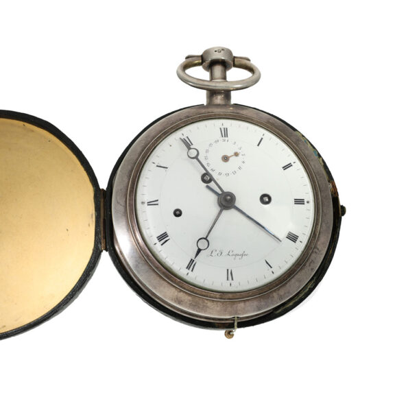 Belgian French silver coach clock in excellent original condition Circa 1810 Belgian French silver coach clock in excellent original condition Circa 1810
