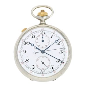 Swiss steel open faced chronograph watch Circa 1932