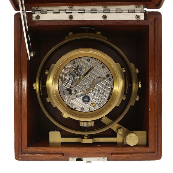American marine chronometer from WWII with power reserve indicator Circa 1943 American marine chronometer from WWII with power reserve indicator Circa 1943