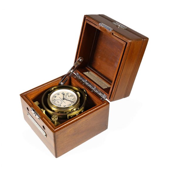American marine chronometer from WWII with power reserve indicator Circa 1943 American marine chronometer from WWII with power reserve indicator Circa 1943