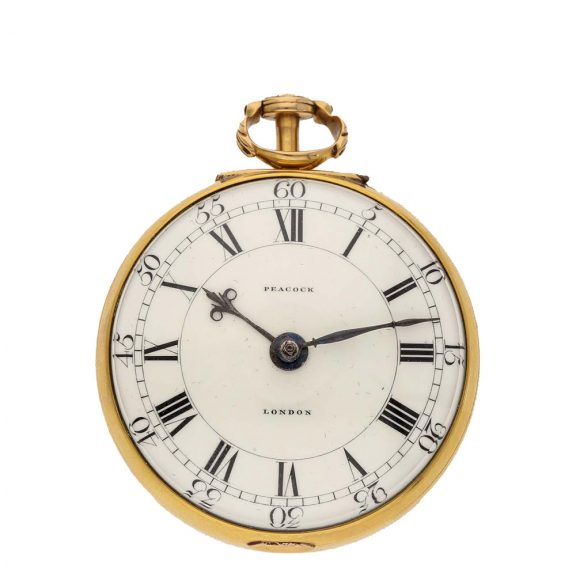 English 18 carat gold and enamel cylinder watch England 1774 English 18 carat gold and enamel cylinder watch England 1774