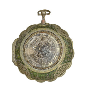 English silver small coach clock repeater with jewels Circa 1692