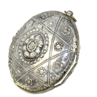 English silver small coach clock repeater with jewels Circa 1692