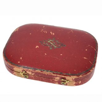 A museum pair of " Mirror-Image " enamel pocket watches with magnifying glass painting in the original box