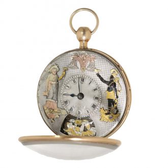French gold repeating Jacquemart automaton Circa 1800