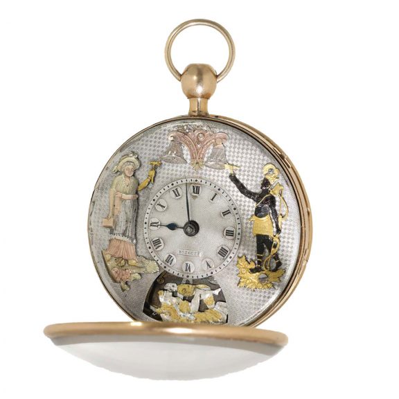 French gold repeating Jacquemart automaton Circa 1800 French gold repeating Jacquemart automaton Circa 1800
