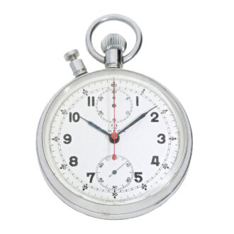 Swiss chromed open faced lever wristwatch Circa 1960