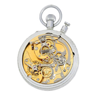 Swiss chromed open faced lever wristwatch Circa 1960