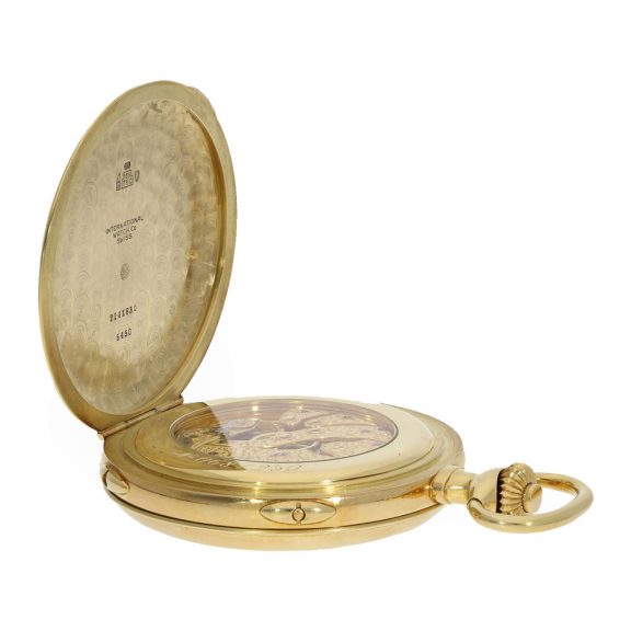 Swiss 18K gold hunting cased astronomical lever watch Circa 1980 Swiss 18K gold hunting cased astronomical lever watch Circa 1980